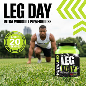 NutraBio Leg Day Poudre Intra-Workout 20 Portions Cerise Lime dans un shaker