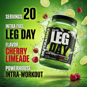 NutraBio Leg Day Poudre Intra-Workout 20 Portions Cerise Lime en poudre