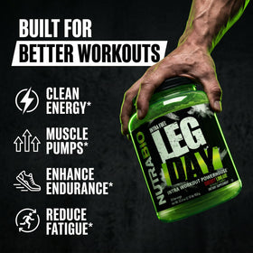 NutraBio Leg Day Poudre Intra-Workout 20 Portions Cerise Lime mélange dans un verre