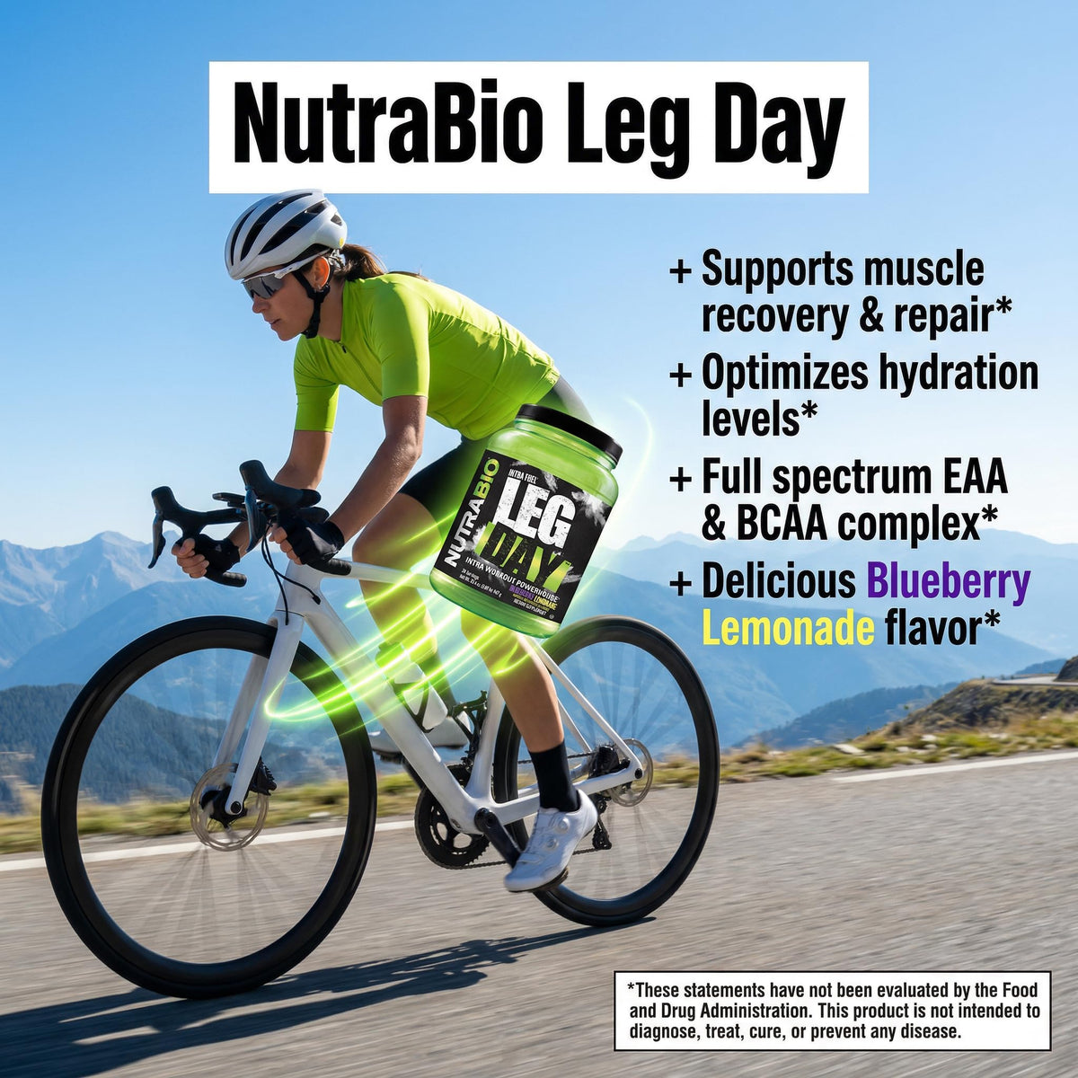 NutraBio Leg Day Poudre Intra-Workout 20 Portions - Échantillon de la poudre