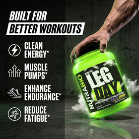 NutraBio Leg Day Poudre Intra-Workout 20 Portions - Ingrédients principaux