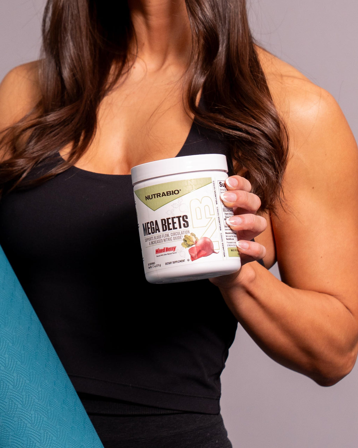 NutraBio Mega Beets Poudre de Racine de Betterave Bio 280g étiquette et informations nutritionnelles