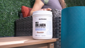 NutraBio Multi Collagène Poudre Chocolat 608g vue de dessus