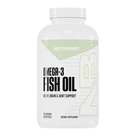 NutraBio Omega 3 Huile de Poisson 2000mg 400 Gélules - Vue de face