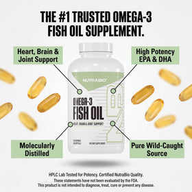 NutraBio Omega 3 Huile de Poisson - Gélules ouvertes