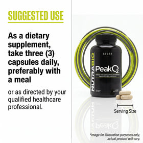 NutraBio PeakO2 180 Capsules mise en contexte d'utilisation