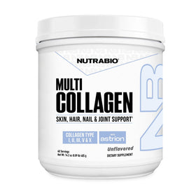 NutraBio Poudre de Collagène Multi 531g, vue avant avec étiquette