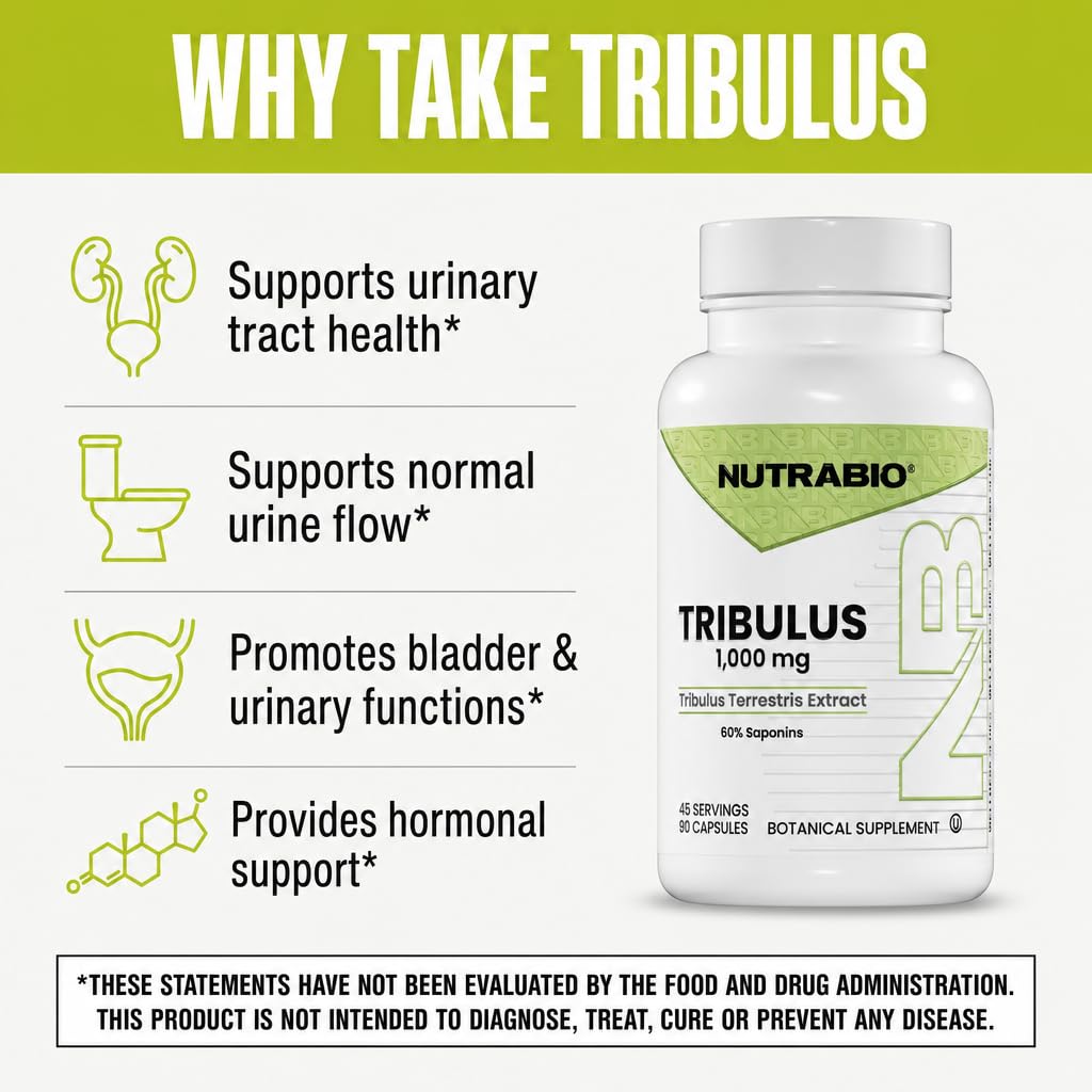 NutraBio Tribulus Terrestris à côté d'autres suppléments
