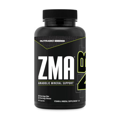 NutraBio ZMA 90 comprimés vue de face avec étiquette