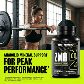 NutraBio ZMA sur un fond blanc avec ombre