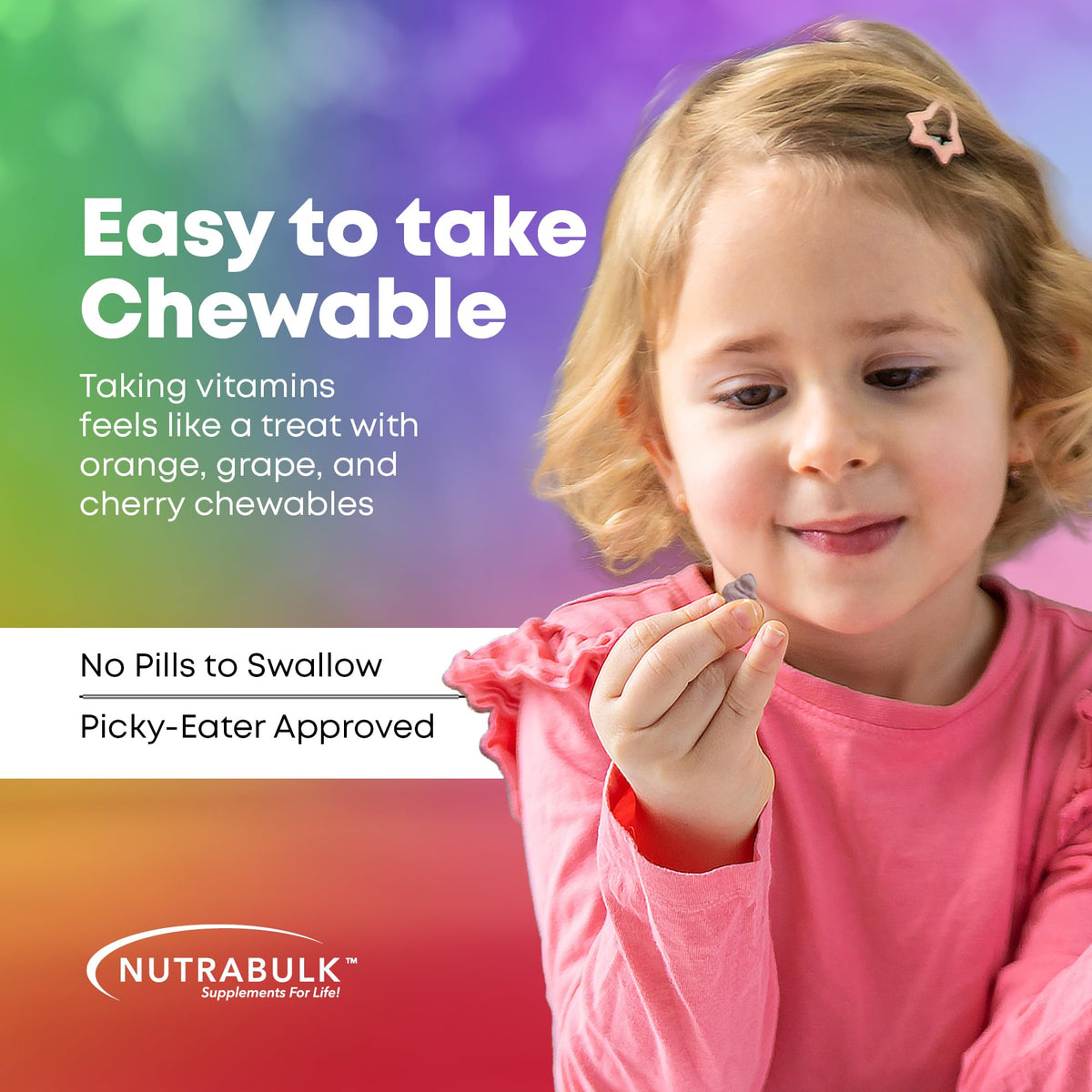 NutraBulk Multivitamines à mâcher pour enfants en forme d'animaux