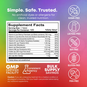 NutraBulk Multivitamines à mâcher pour enfants en gros packaging