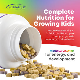 NutraBulk Multivitamines à mâcher pour enfants saveurs orange et raisin