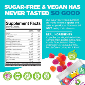 Nutracelle Nutramin Multivitamines Gélifiées SANS SUCRE 90 Gummies - arrière de l'emballage