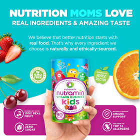 Nutracelle Nutramin Multivitamines Gélifiées SANS SUCRE 90 Gummies - gummies individuelles