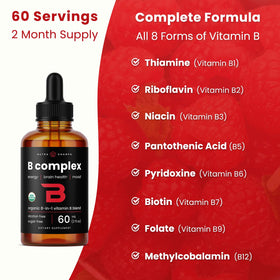 NutraChamps B Complex Liquide 2oz dans une cuisine moderne