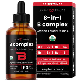 NutraChamps B Complex Liquide 2oz flacon avant