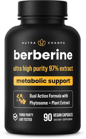 NutraChamps Berbérine 1500mg 90 capsules végétales vue de face