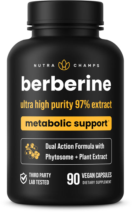 NutraChamps Berbérine 1500mg 90 capsules végétales vue de face