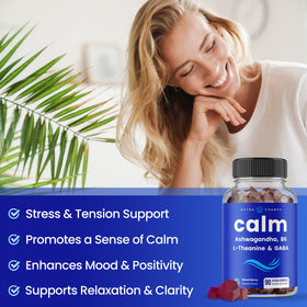 NutraChamps Calm Gummies ingredients list on packaging