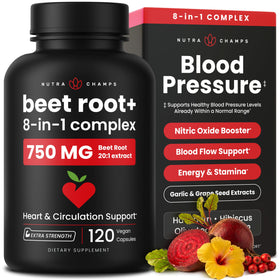 NutraChamps capsules de racine de betterave 8-en-1 vue de face