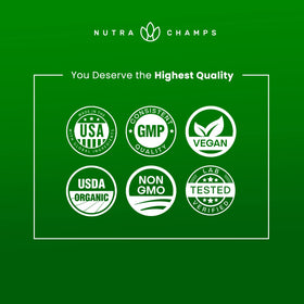 NutraChamps Champignon Lion's Mane 120 capsules, flacon avec étiquette visible