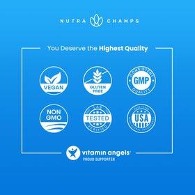 NutraChamps Complément Alimentaire Magnésium Zinc Vitamine D3 120 capsules avec verre d'eau
