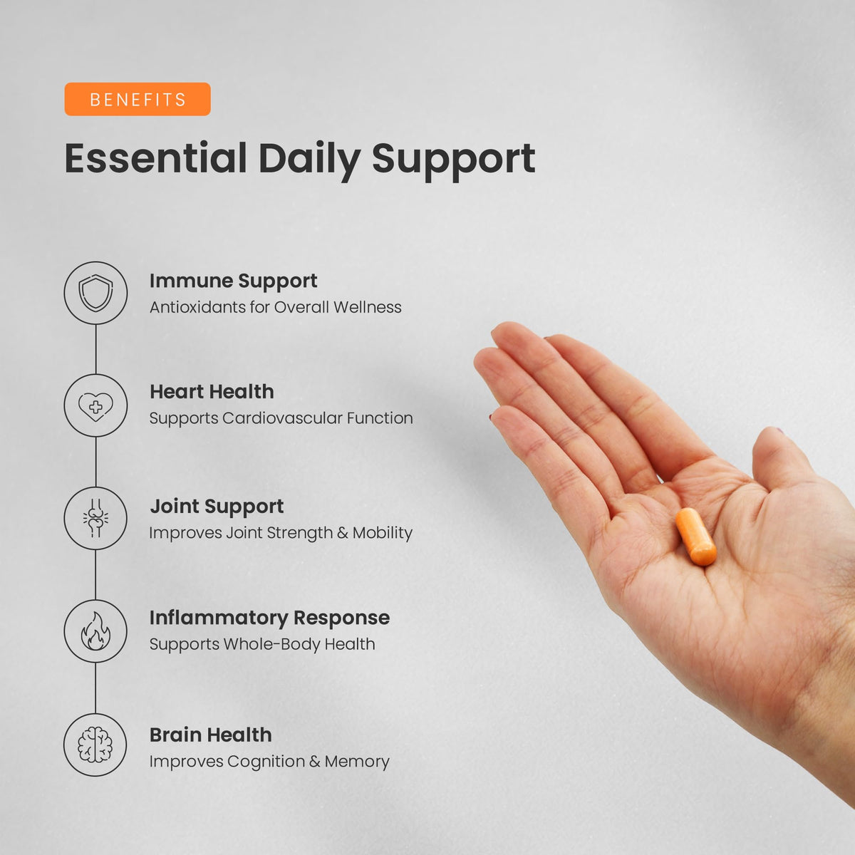 NutraChamps Curcuma étiquette avec détails du produit