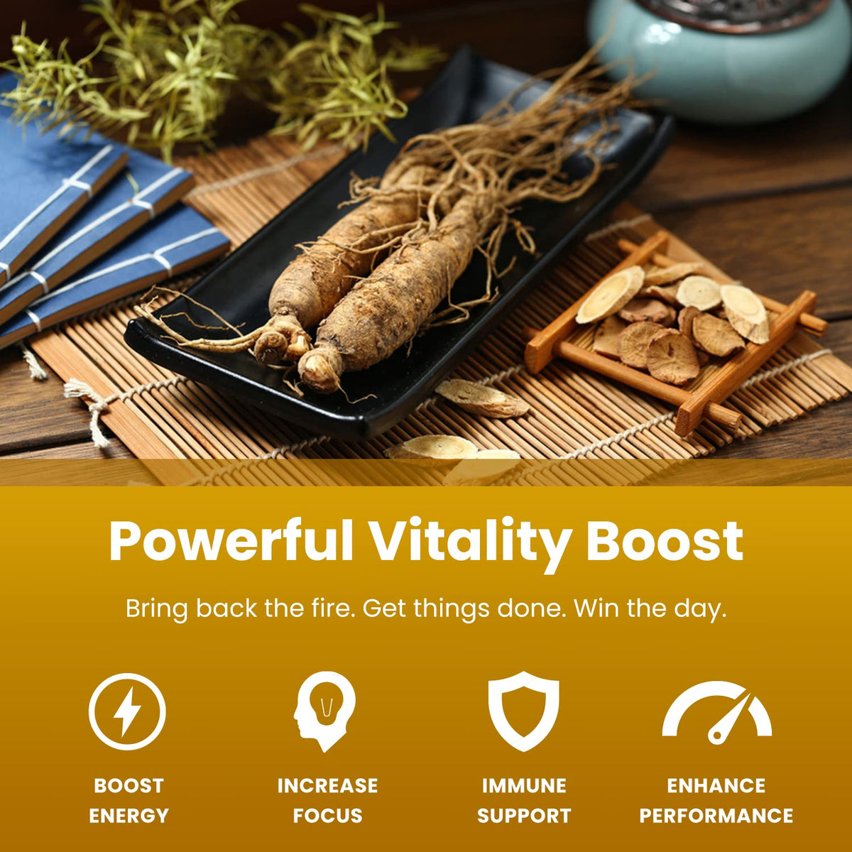 NutraChamps Ginseng Rouge Coréen Capsules - étiquette de produit