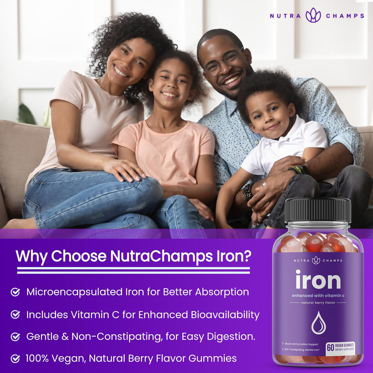 NutraChamps Gummies de Fer, prise en main