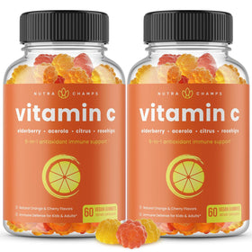 NutraChamps Gummies de Vitamine C 410g vue de face avec emballage