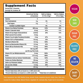 NutraChamps Gummies Multivitamines Enfants 120 Gummies en forme de fruits