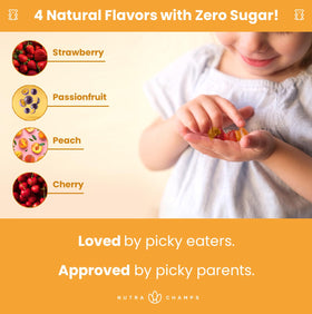 NutraChamps Gummies Multivitamines Enfants 120 Gummies saveurs fraise et cerise
