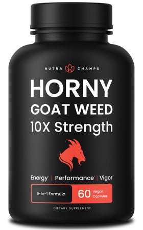 NutraChamps Horny Goat Weed 1000mg 60 capsules front view