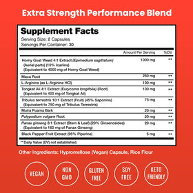 NutraChamps Horny Goat Weed 1000mg ingredients list
