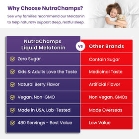NutraChamps Melatonine Liquide vegan et sans sucre