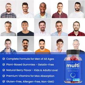 NutraChamps Multivitamines pour Hommes 240 Gummies, prise en main