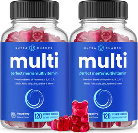 NutraChamps Multivitamines pour Hommes 240 Gummies, vue de face