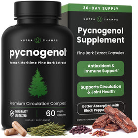 NutraChamps Pycnogenol Extrait de Pin Maritime 60 capsules vue de face