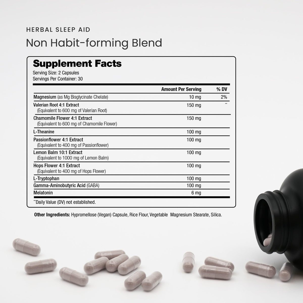 NutraChamps Sommeil 10 en 1, capsules végétaliennes