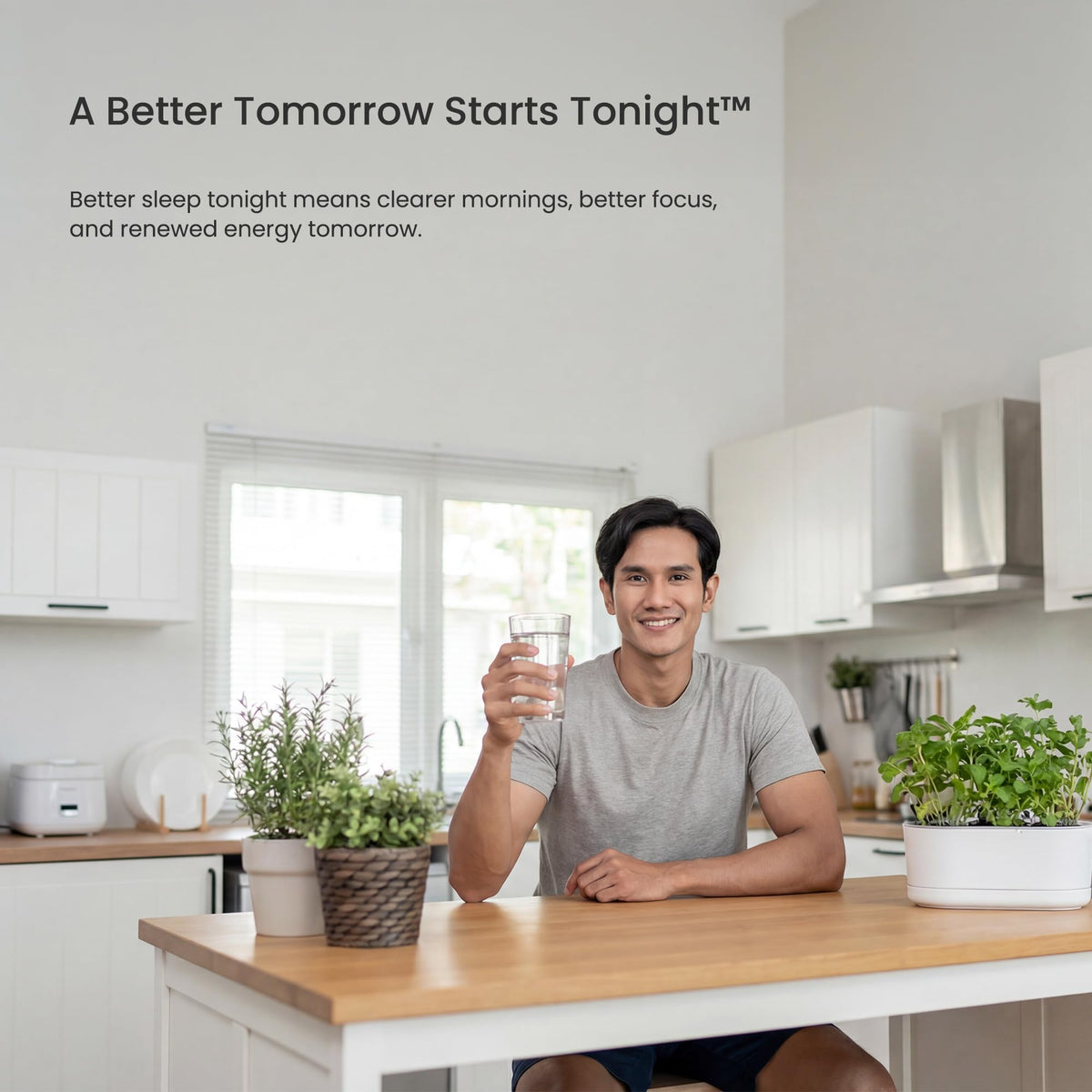 NutraChamps Sommeil 10 en 1, contexte d'utilisation sur une table de nuit