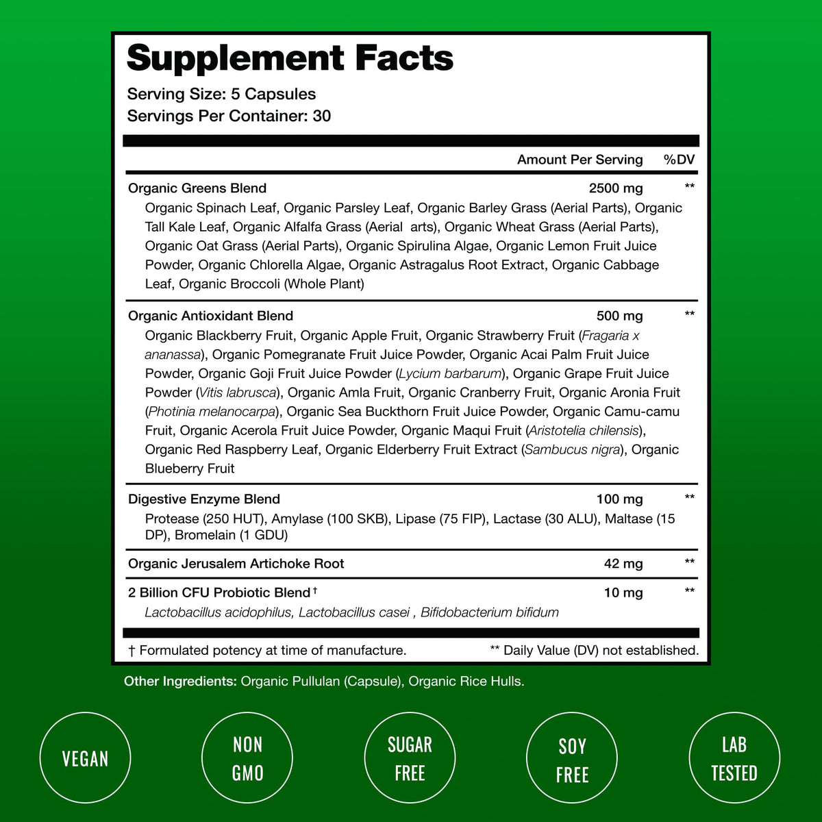 NutraChamps Super Aliments Verts Bio sur une table avec des accessoires de santé