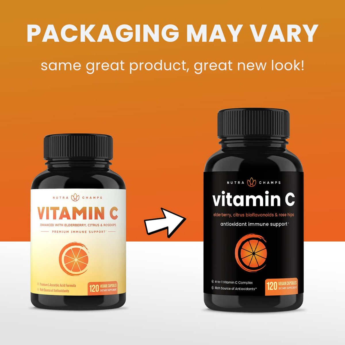 NutraChamps Vitamine C avec une cuillère mesurant des capsules