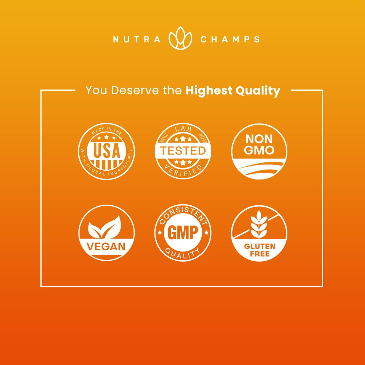 NutraChamps Vitamine C sur une table avec des plantes