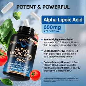 NUTRAHARMONY Acide Alpha Lipoïque 600mg gélules avec étiquetage