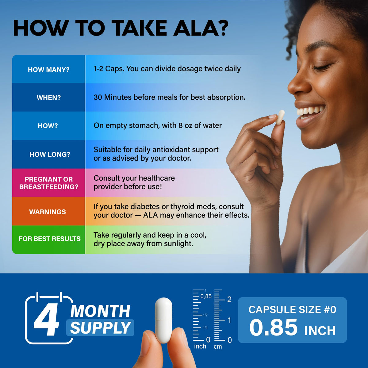 NUTRAHARMONY Acide Alpha Lipoïque 600mg gélules avec ingrédients