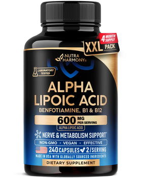 NUTRAHARMONY Acide Alpha Lipoïque 600mg gélules vue avant