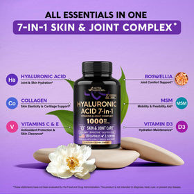 NUTRAHARMONY Acide Hyaluronique capsules ouvertes montrant le contenu