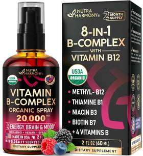NUTRAHARMONY B-Complex 20 000 mcg bouteille vue avant