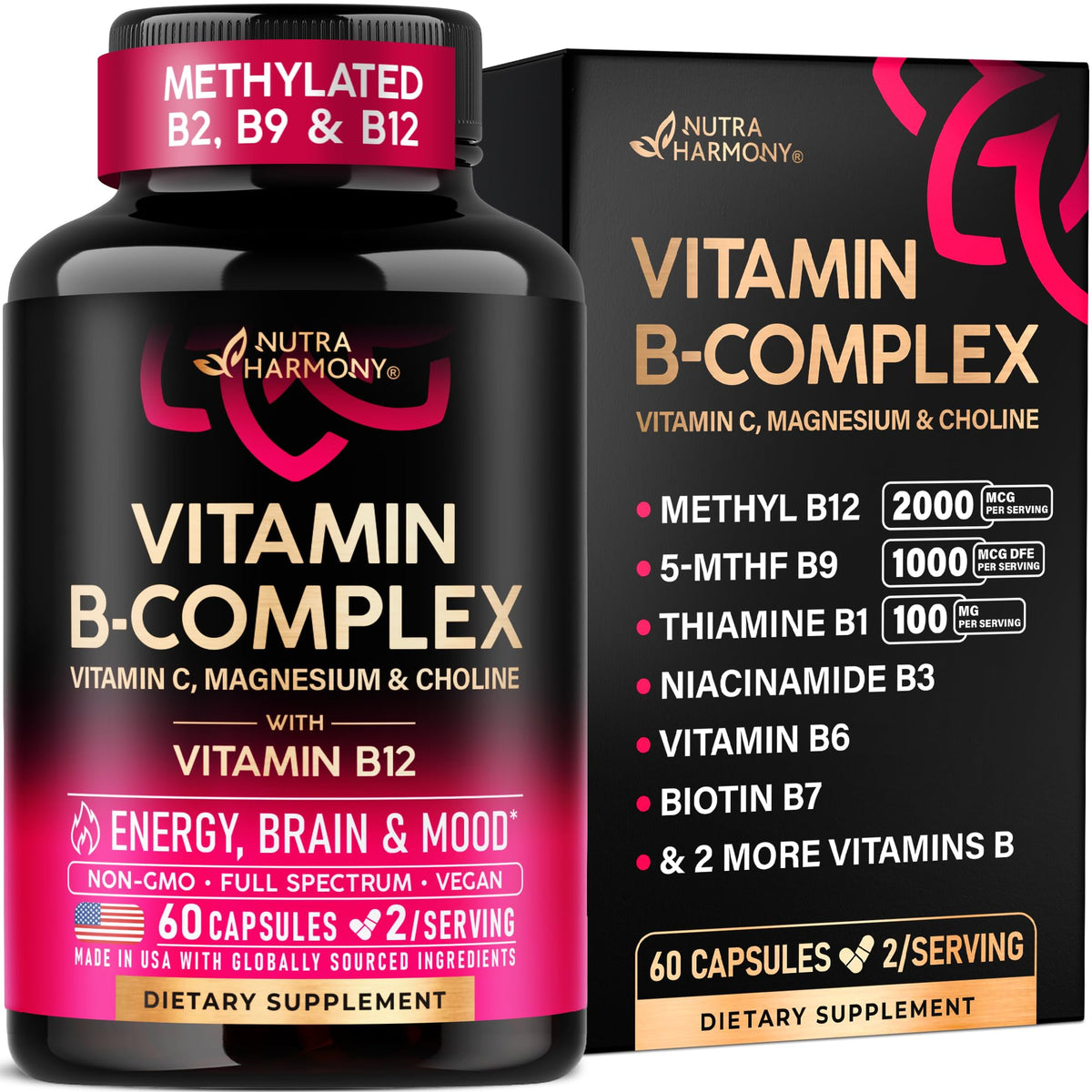 NUTRAHARMONY B-Complex 60 caps vue de face